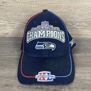NFL Seattle Seahawks 2005 Conference Champions Cap Hat Super Bowl XL Reebok